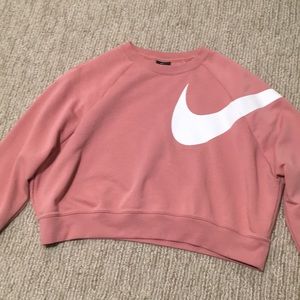 Nike mauve cropped sweatshirt